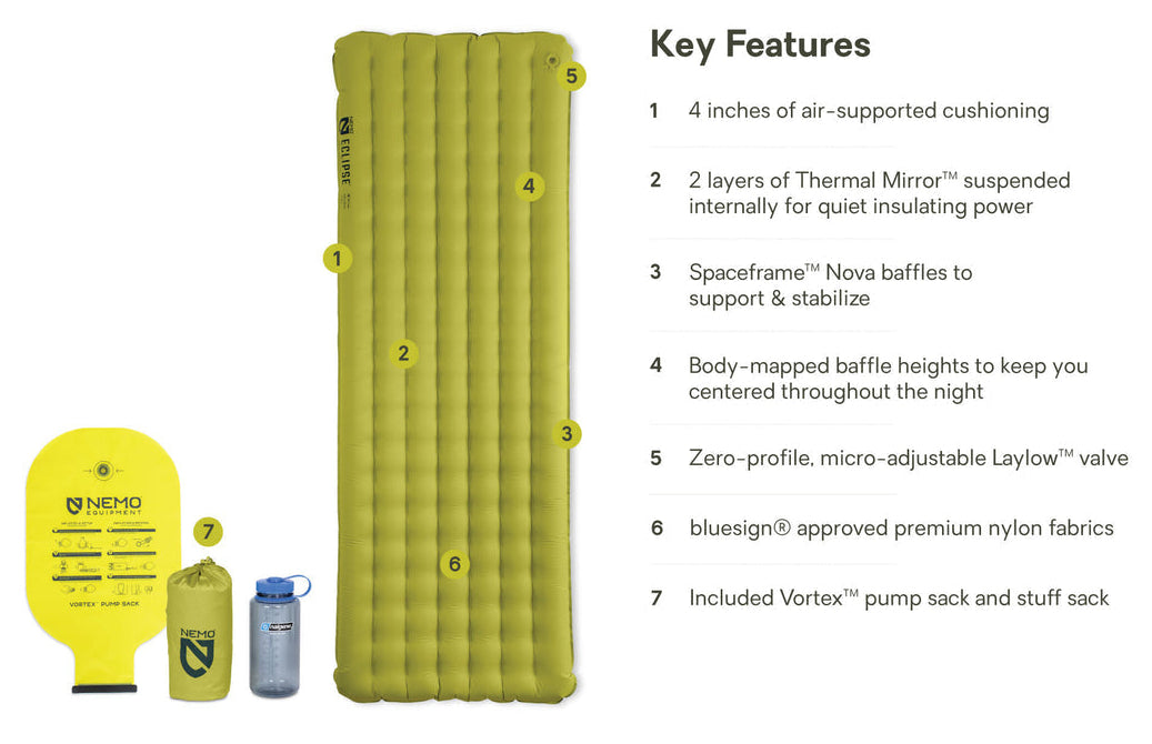 Eclipse All-Season Lightweight Insulated Air Sleeping Pad