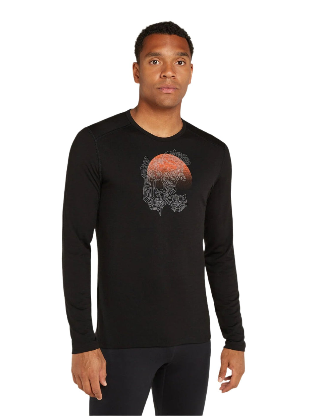 Merino 200 Oasis Long Sleeve Crewe Thermal Top Ruapehu Round - Men's