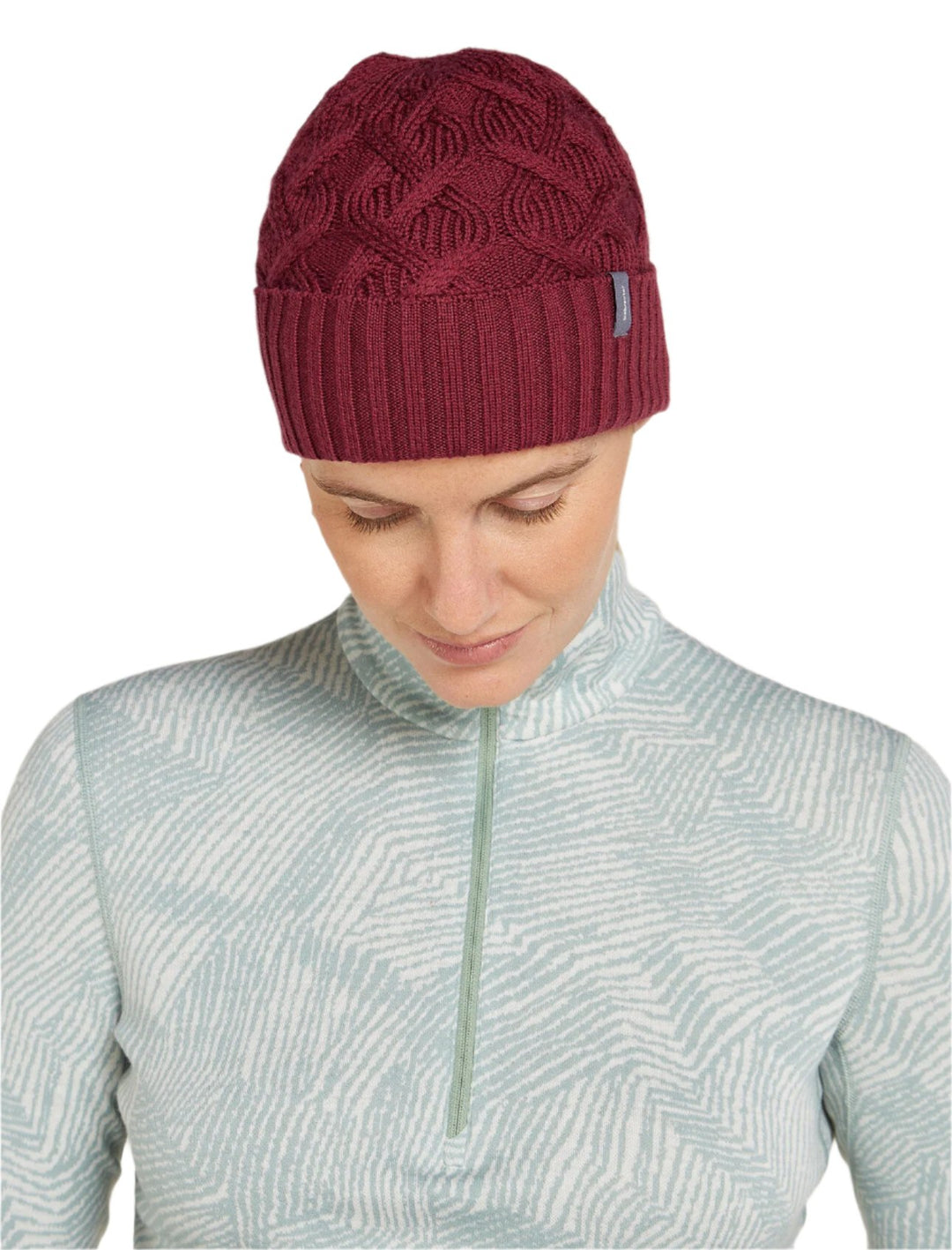 Merino Cable Knit Beanie - Women's