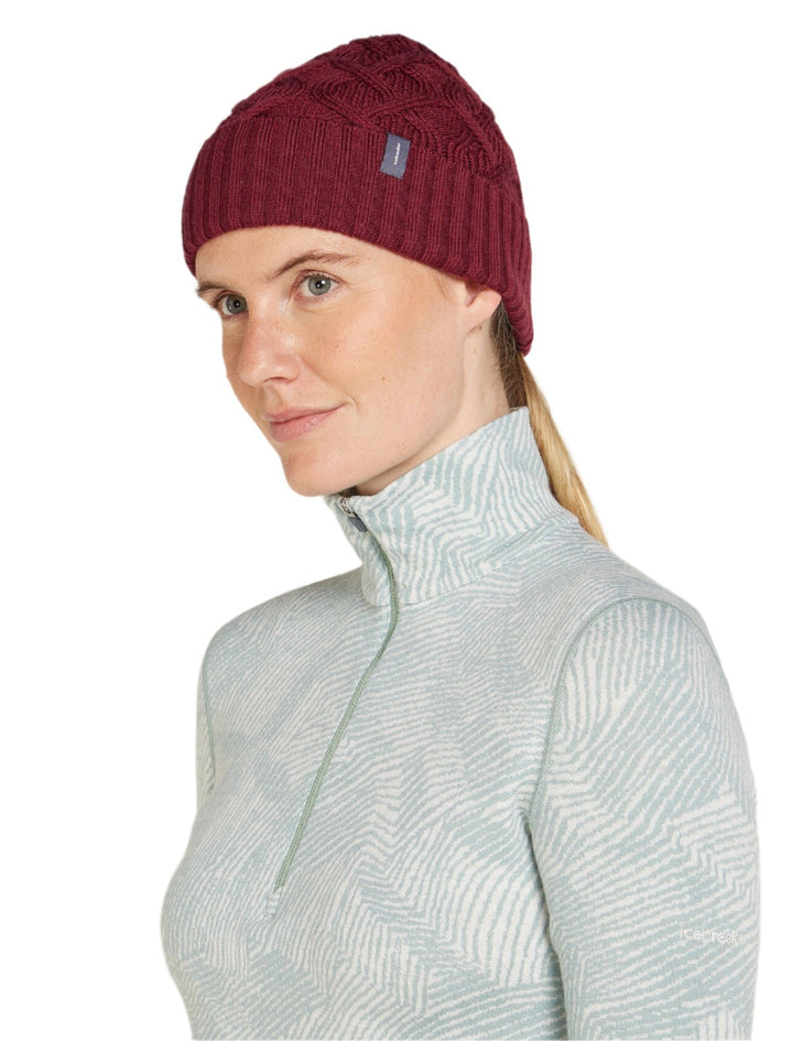 Merino Cable Knit Beanie - Women's