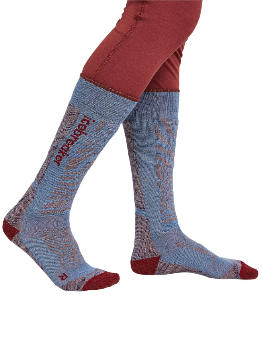 Merino Blend Ski+ Medium Over The Calf Socks Mountain Contour - Women's