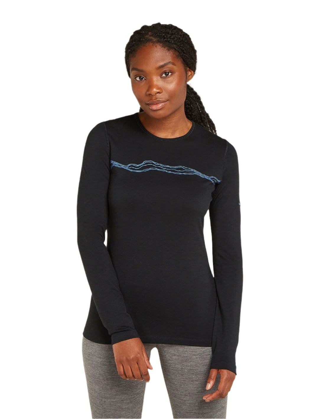 Merino 200 Oasis Long Sleeve Crewe Thermal Top Mountain Pulse - Women's