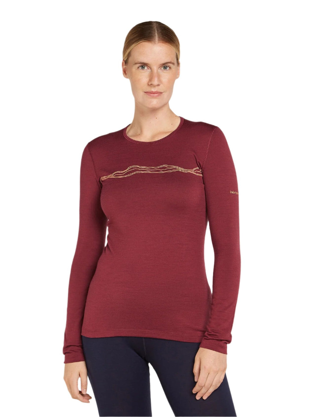 Merino 200 Oasis Long Sleeve Crewe Thermal Top Mountain Pulse - Women's