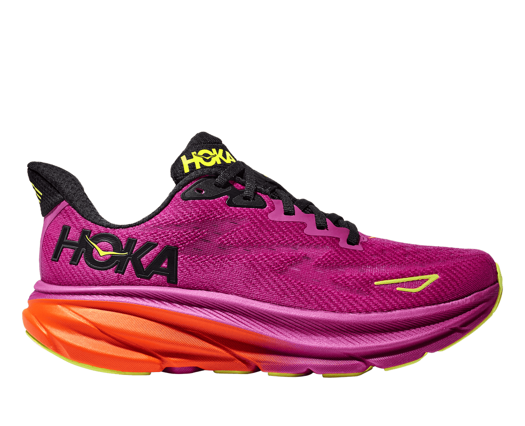 Hoka Women s Clifton 9 Fuchsia Black Size 7.5