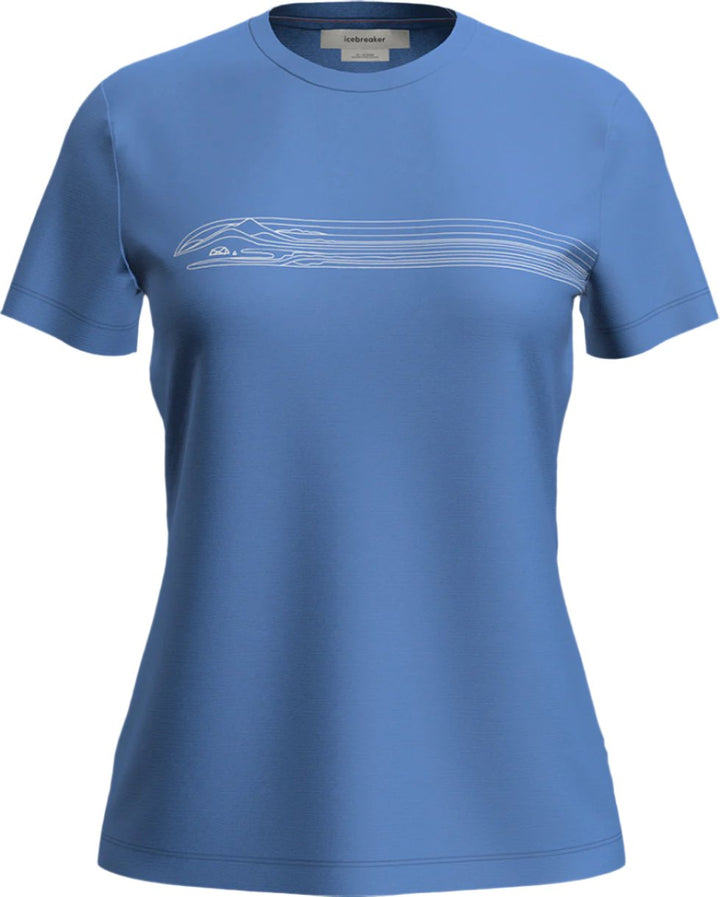 Merino 150 Tech Lite Short Sleeve Tee Camping Lines - Women's