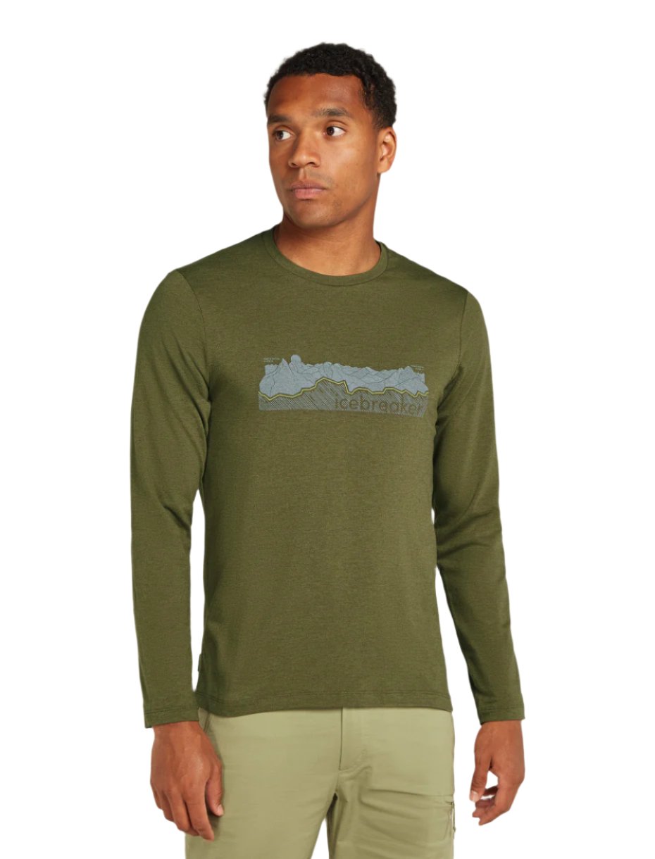 Central Classic Merino Blend Long Sleeve Tee Haute Route - Men's