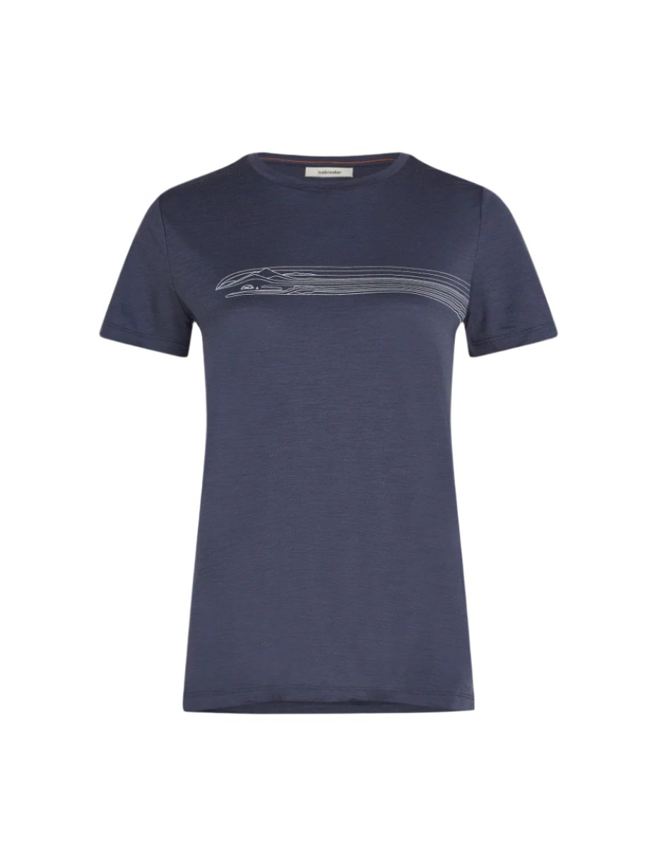 Merino 150 Tech Lite Short Sleeve Tee Camping Lines - Women's