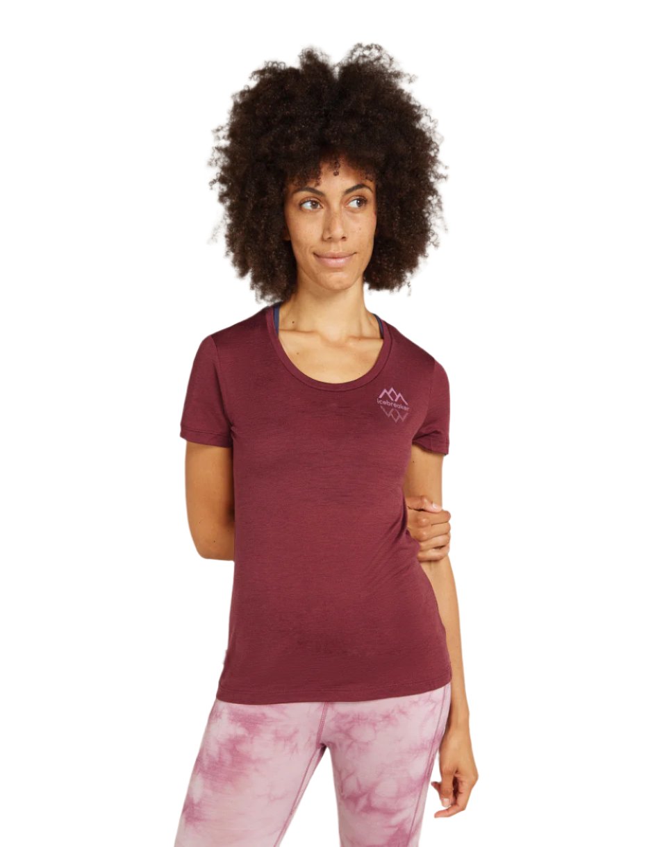 Merino 150 Tech Lite Short Sleeve Scoop Tee Icebreaker Logo Reflections - Women's