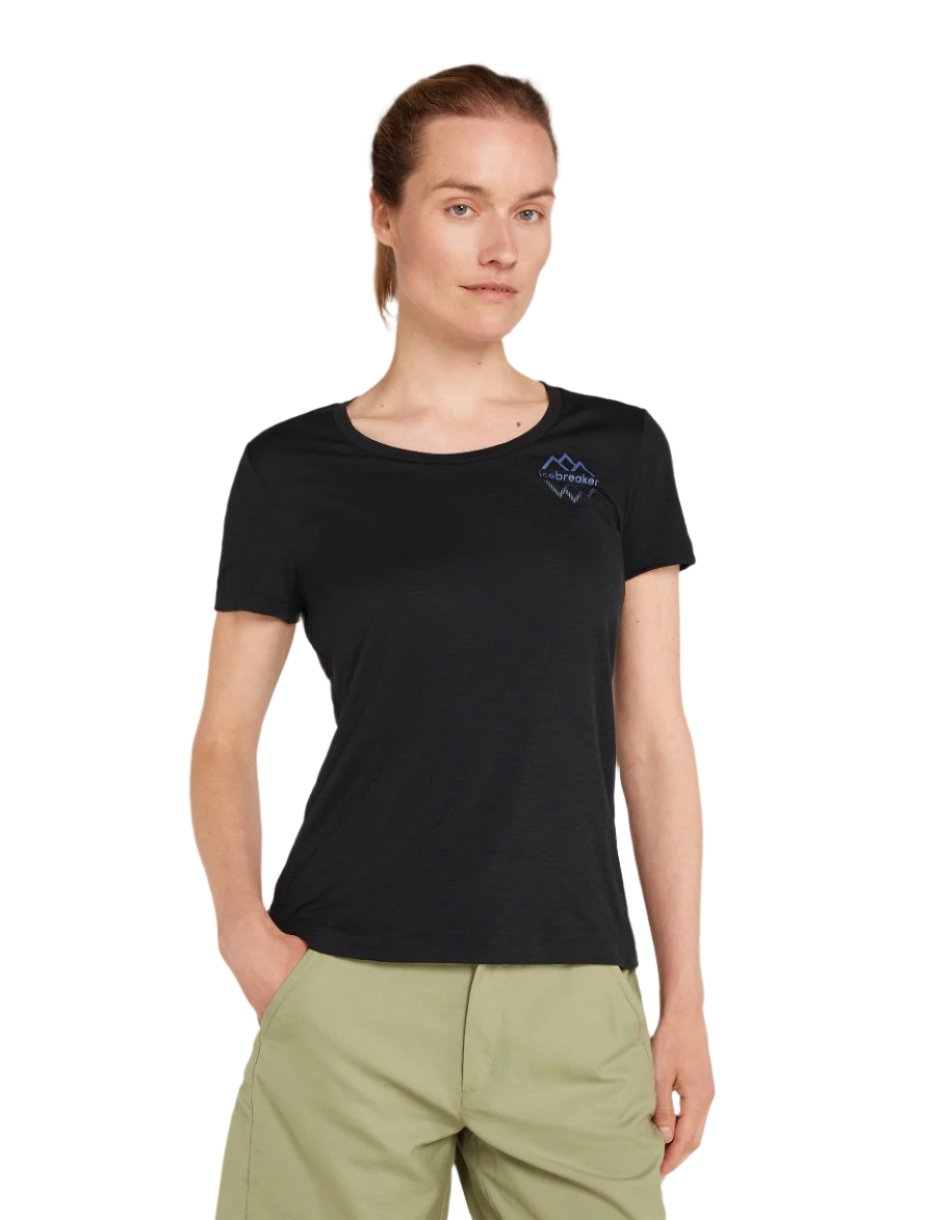 Merino 150 Tech Lite Short Sleeve Scoop Tee Icebreaker Logo Reflections - Women's