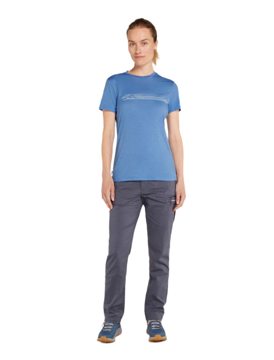 Merino 150 Tech Lite Short Sleeve Tee Camping Lines - Women's