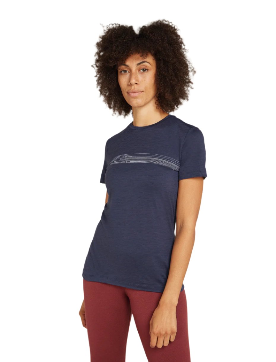 Merino 150 Tech Lite Short Sleeve Tee Camping Lines - Women's