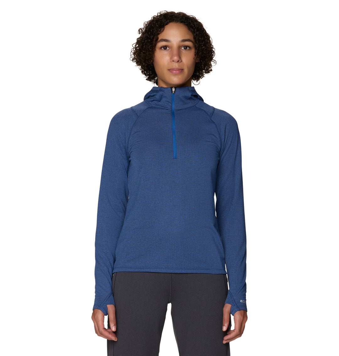 Crater Lake Heavyweight Zip Neck Hooded - Long Sleeve - Women's