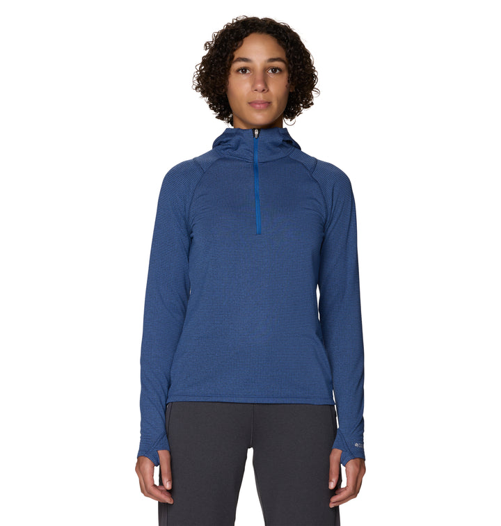 Crater Lake Heavyweight Zip Neck Hooded - Long Sleeve - Women's