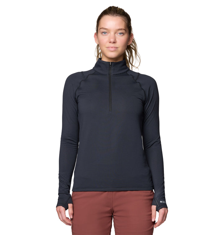 Crater Lake Heavyweight Zip Neck - Long Sleeve - Women's