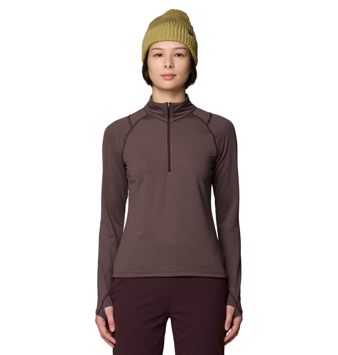 Crater Lake Heavyweight Zip Neck - Long Sleeve - Women's