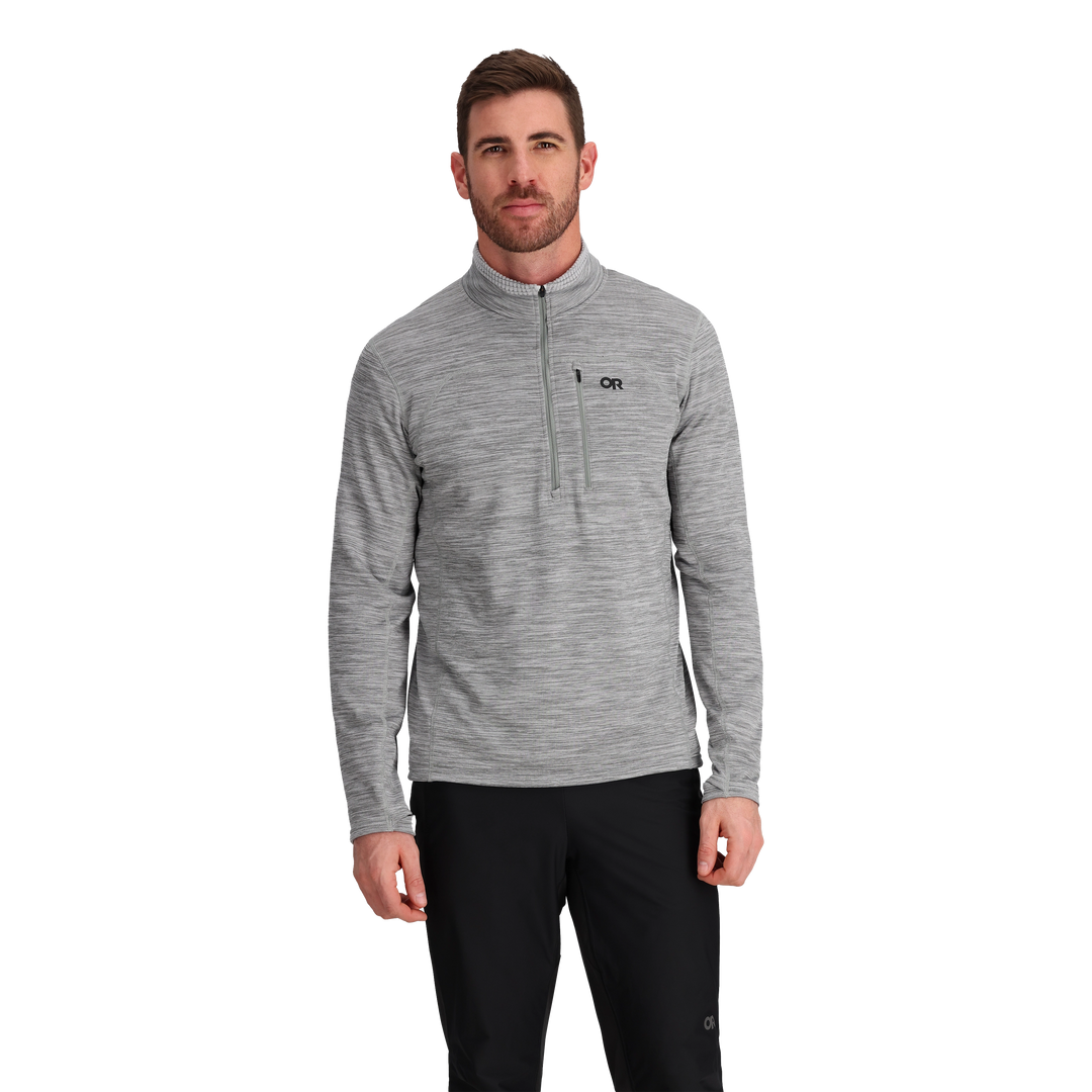 Vigor Grid Fleece Zip Neck - Long Sleeve - Men's