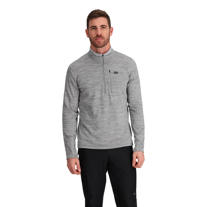 Vigor Grid Fleece Zip Neck - Long Sleeve - Men's