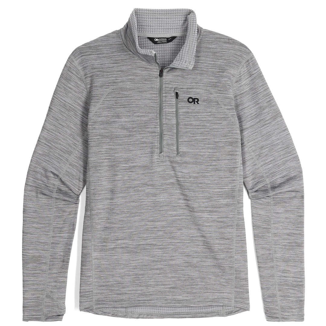 Vigor Grid Fleece Zip Neck - Long Sleeve - Men's