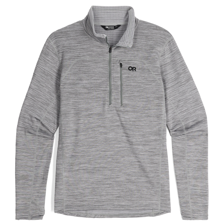 Vigor Grid Fleece Zip Neck - Long Sleeve - Men's