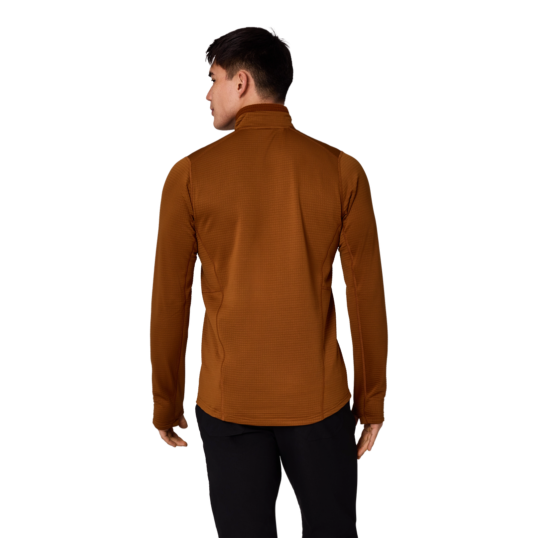 Vigor Grid Fleece Zip Neck - Long Sleeve - Men's