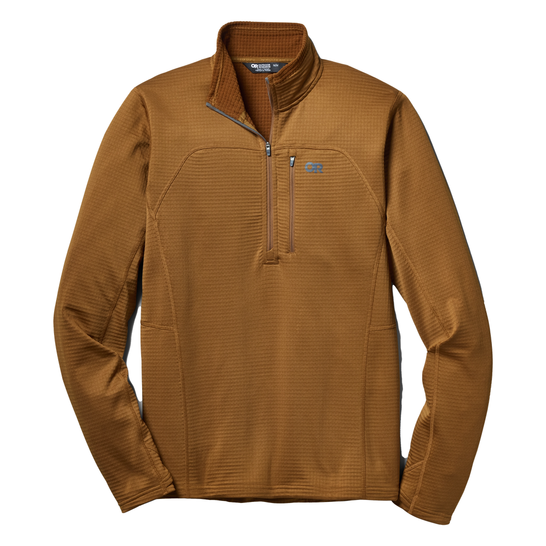 Vigor Grid Fleece Zip Neck - Long Sleeve - Men's