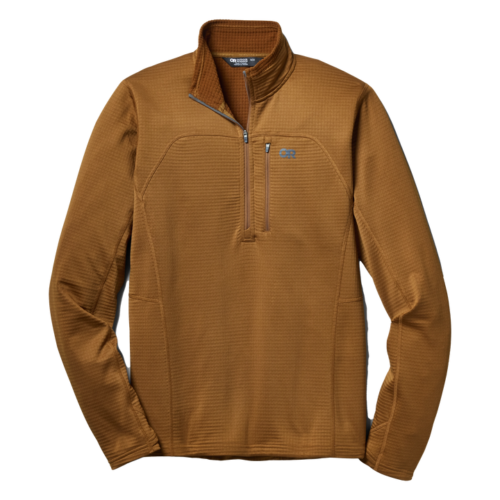 Vigor Grid Fleece Zip Neck - Long Sleeve - Men's