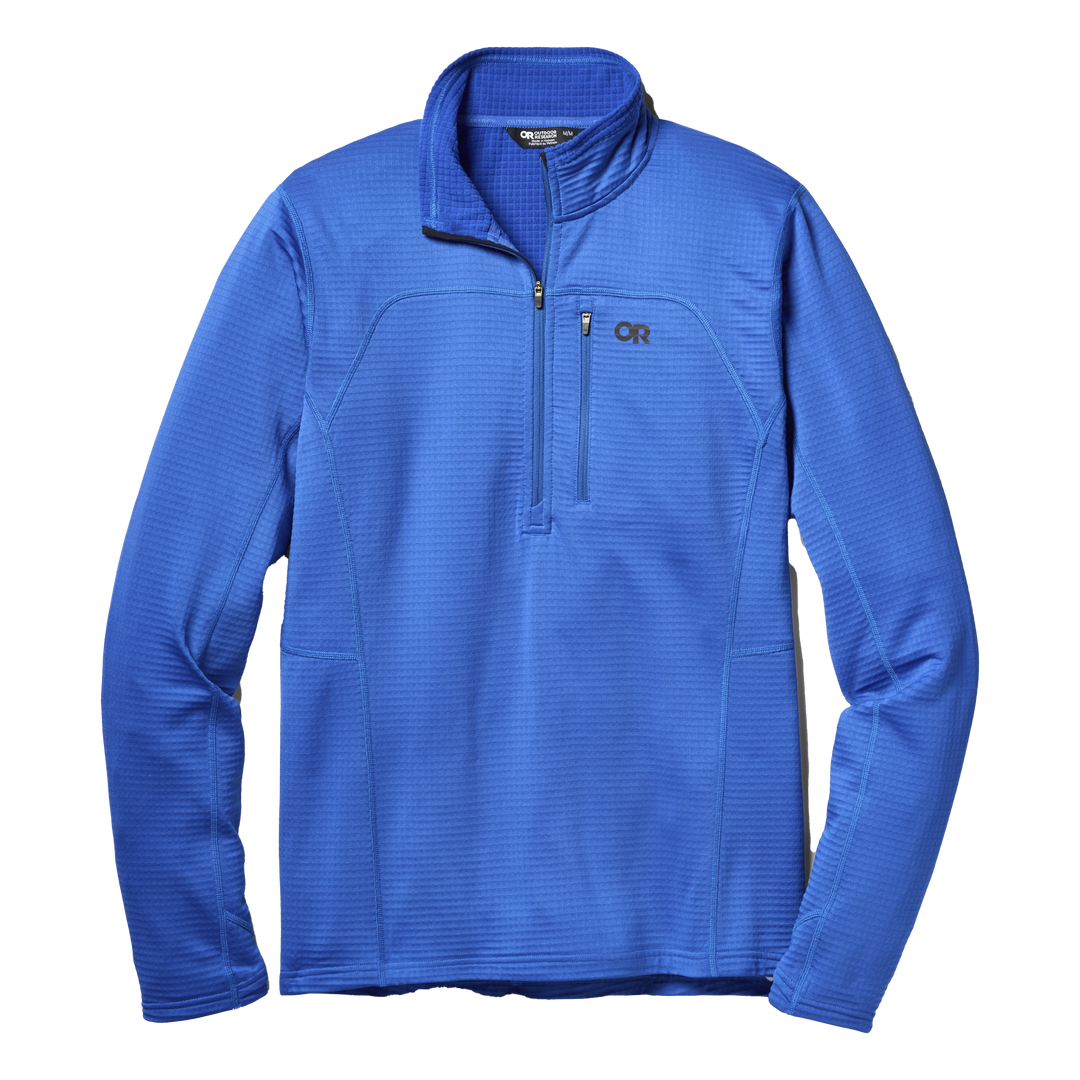 Vigor Grid Fleece Zip Neck - Long Sleeve - Men's