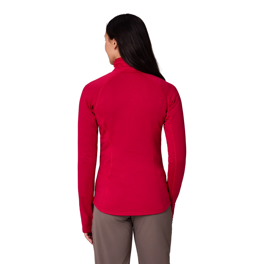 Vigor Grid Fleece Zip Neck - Long Sleeve - Women's