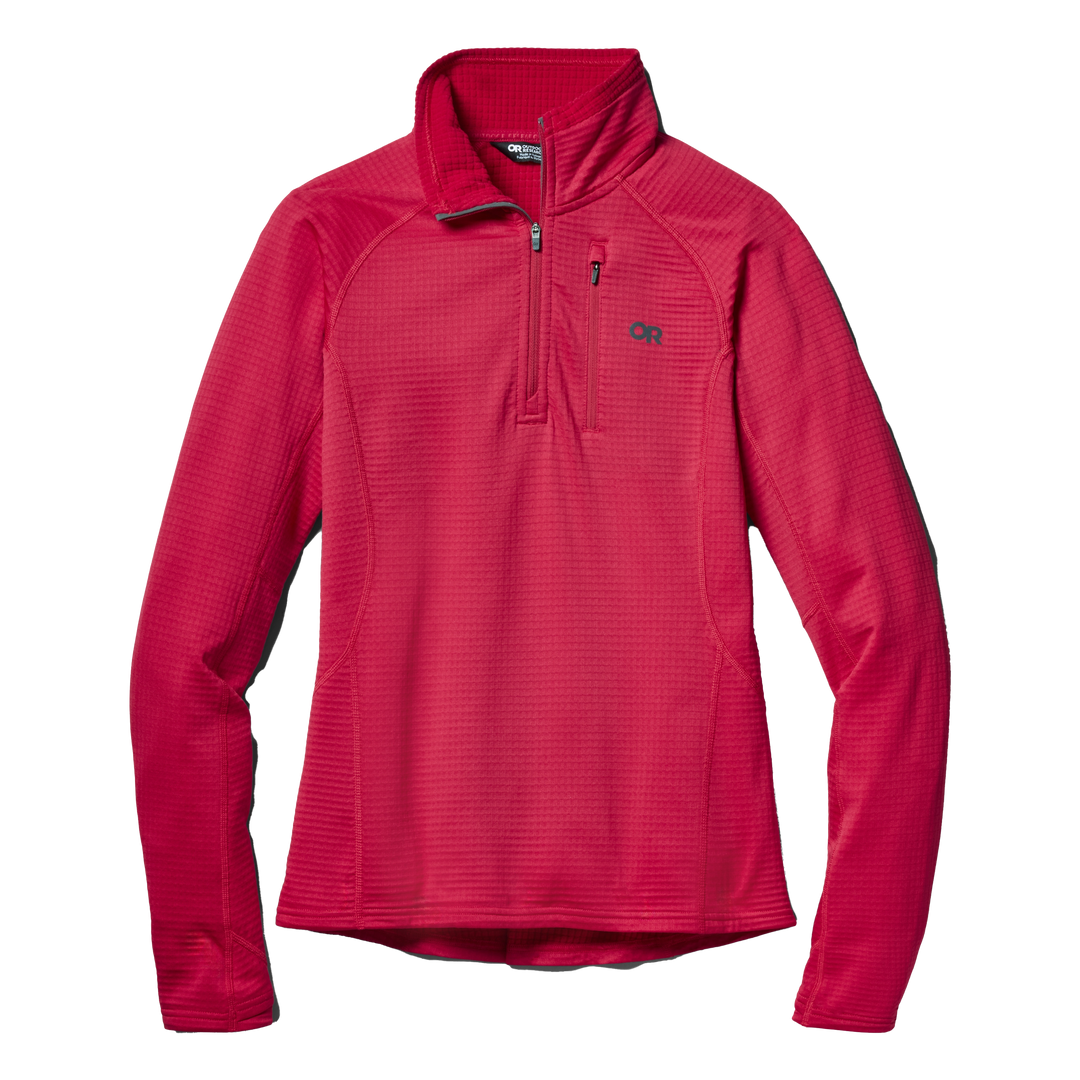 Vigor Grid Fleece Zip Neck - Long Sleeve - Women's