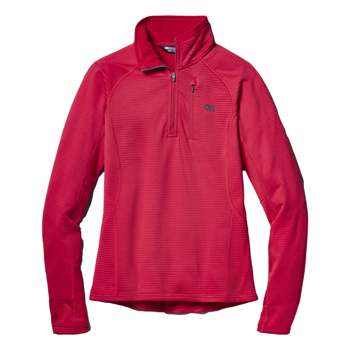Vigor Grid Fleece Zip Neck - Long Sleeve - Women's