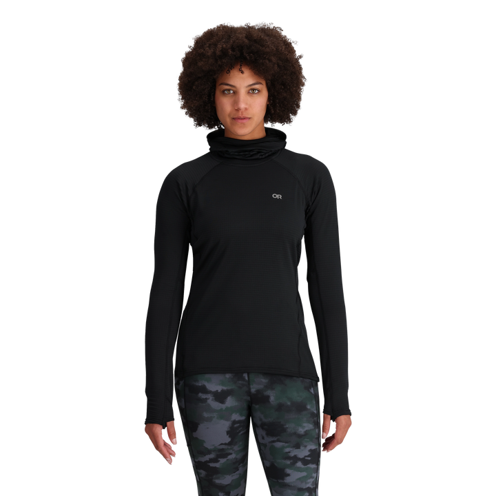 Vigor Grid Fleece Pullover Hoodie - Long Sleeve - Women's