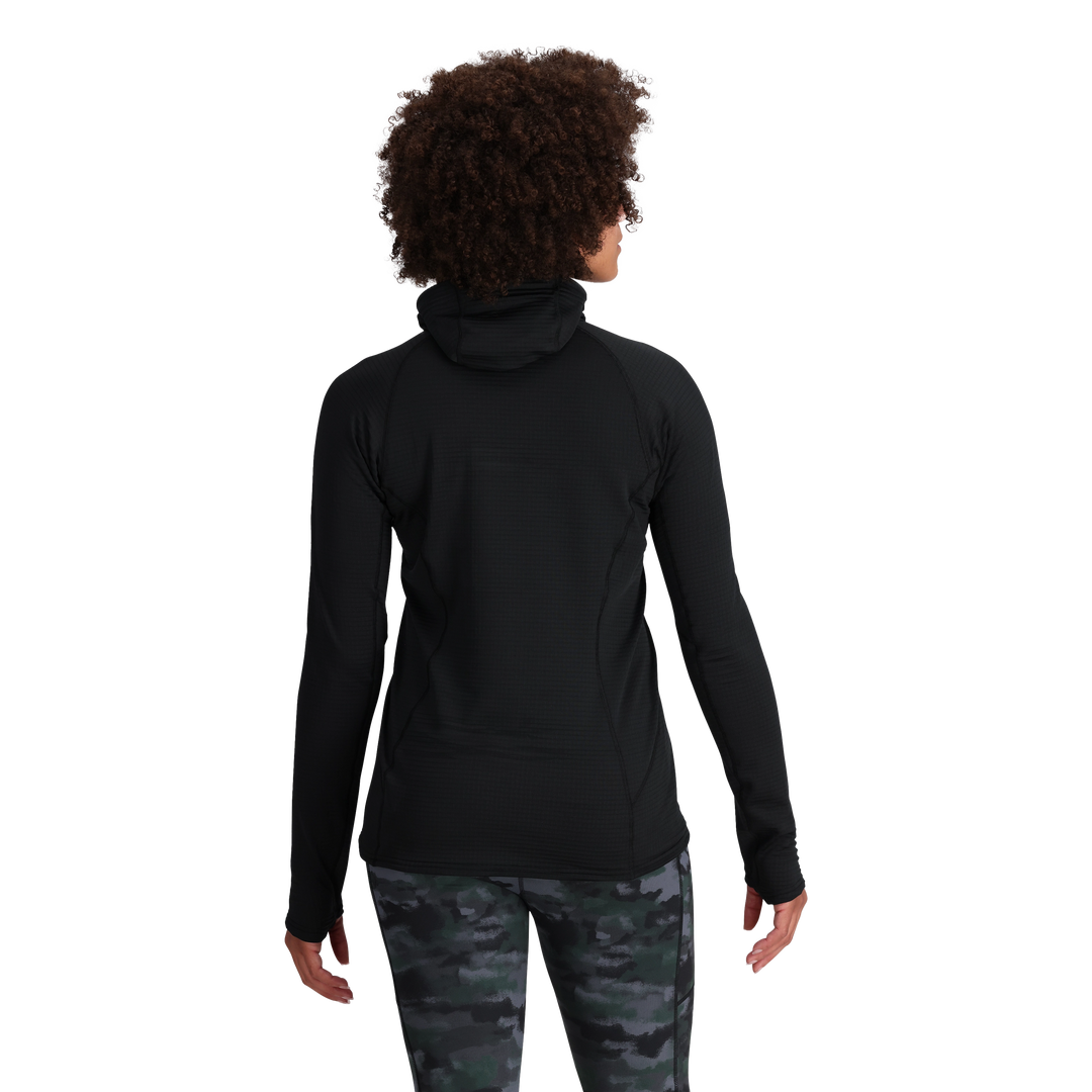 Vigor Grid Fleece Pullover Hoodie - Long Sleeve - Women's
