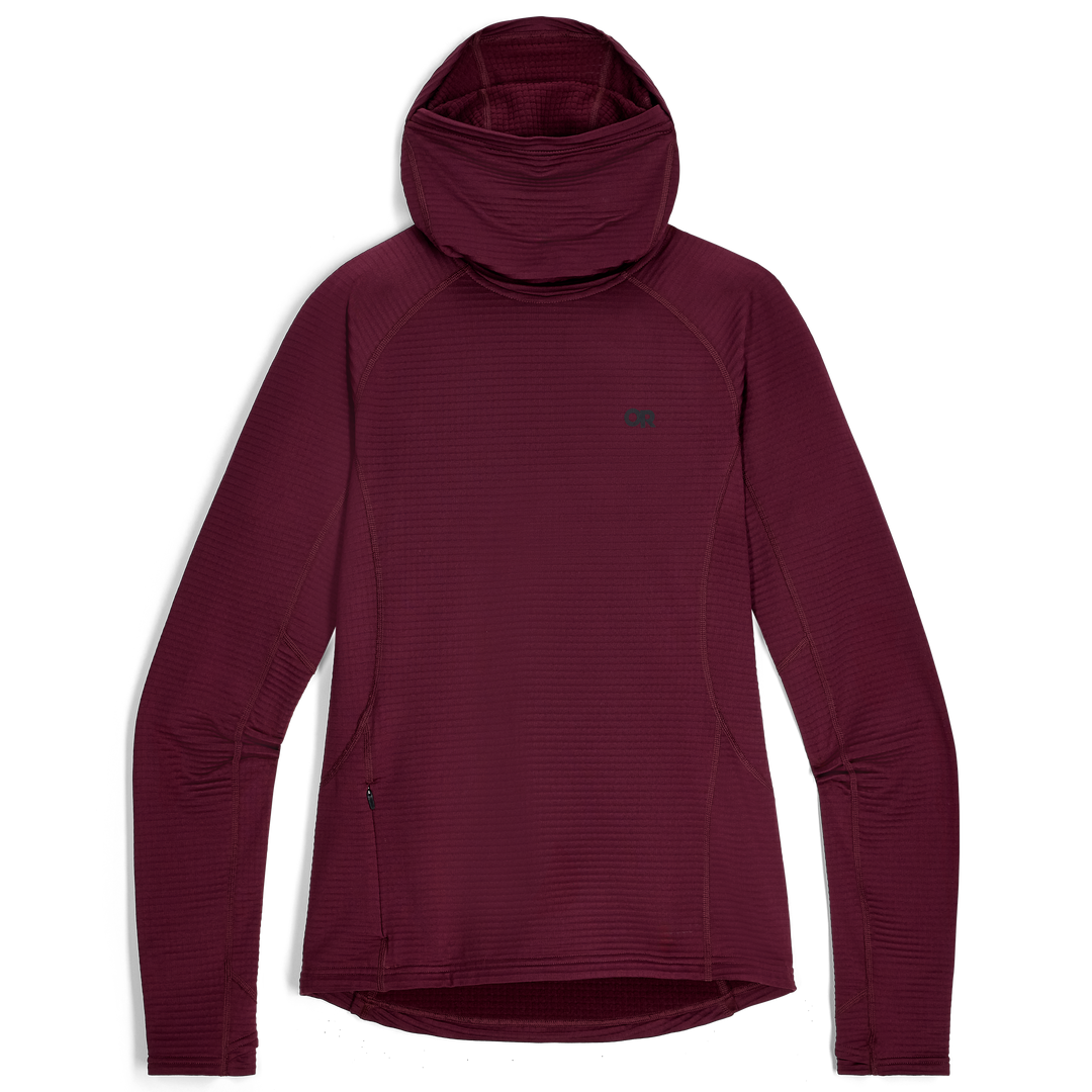 Vigor Grid Fleece Pullover Hoodie - Long Sleeve - Women's