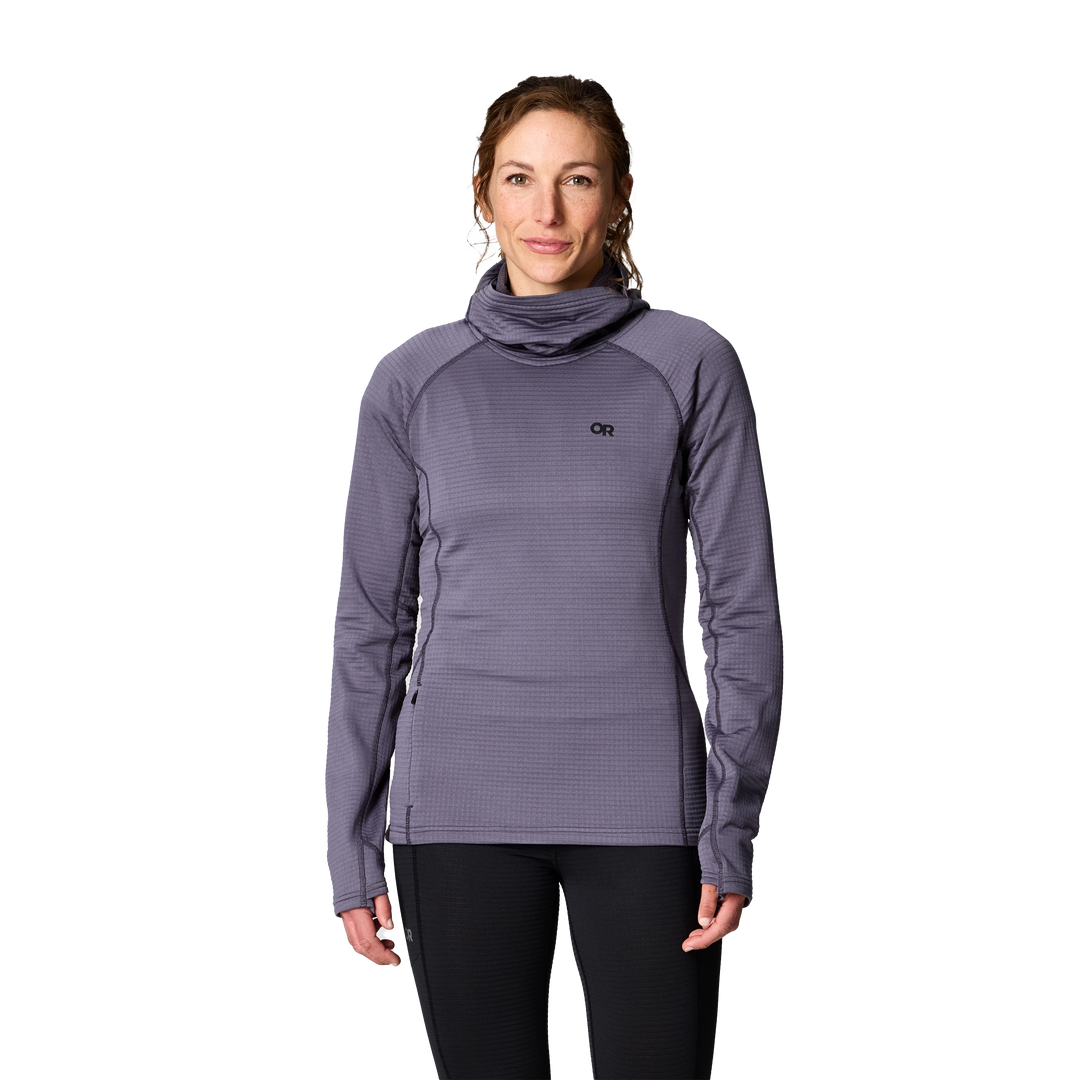 Vigor Grid Fleece Pullover Hoodie - Long Sleeve - Women's