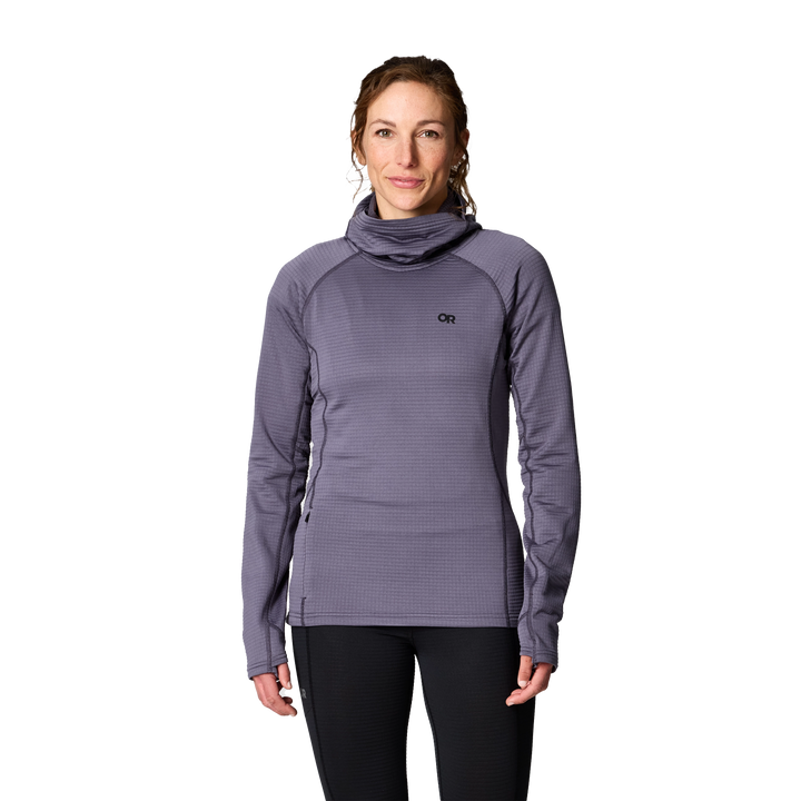 Vigor Grid Fleece Pullover Hoodie - Long Sleeve - Women's