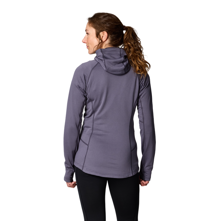 Vigor Grid Fleece Pullover Hoodie - Long Sleeve - Women's