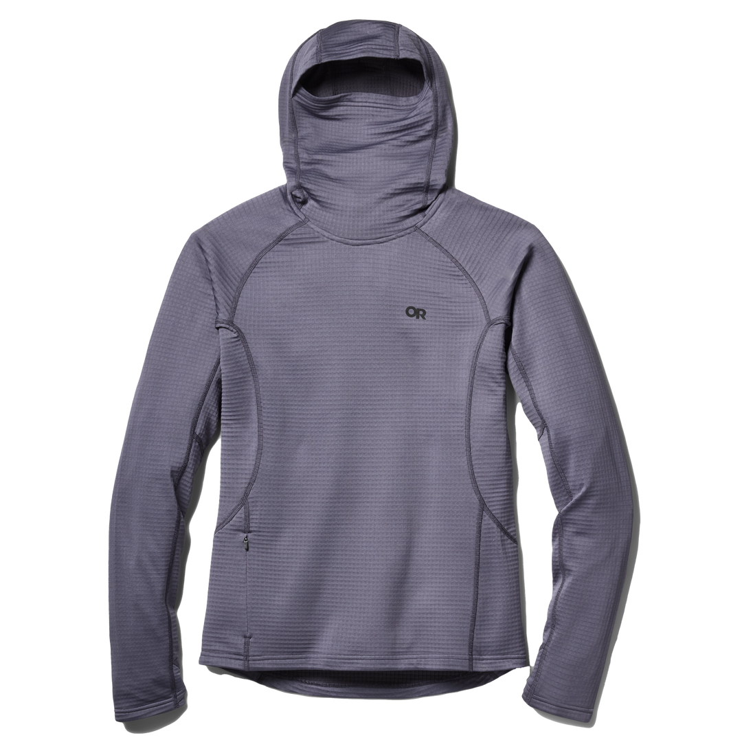 Vigor Grid Fleece Pullover Hoodie - Long Sleeve - Women's