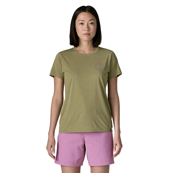 Capilene Cool Daily Shirt - Spoke Stencil - Short Sleeve - Women's