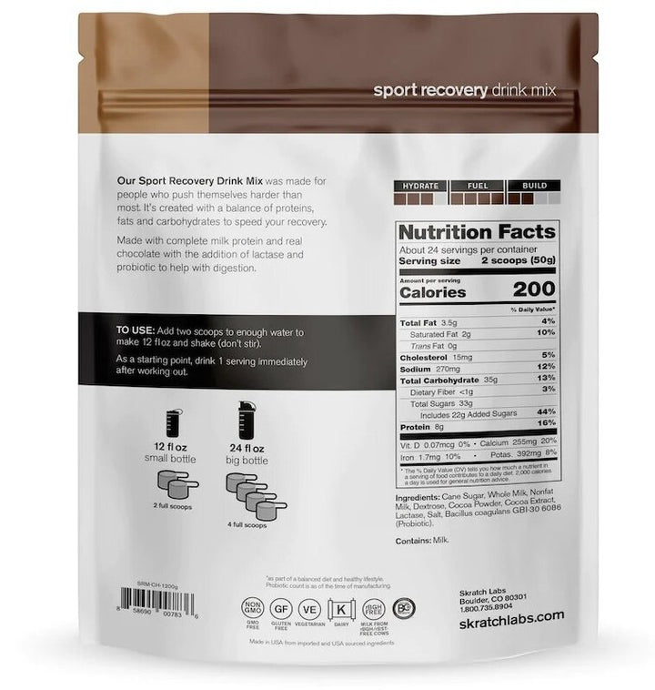 Sport Recovery Drink Mix - Chocolate - 1200g (24 Servings)