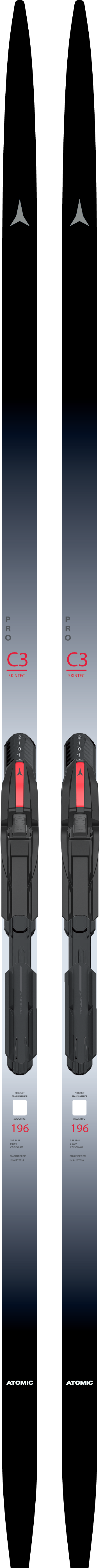 Pro C3 Skintec Medium Classic Skis with Shift Classic Bindings