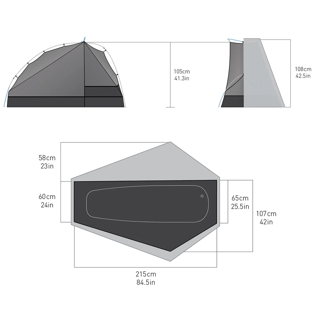 Alto TR1 Semi-Free Standing Ultralight Tent