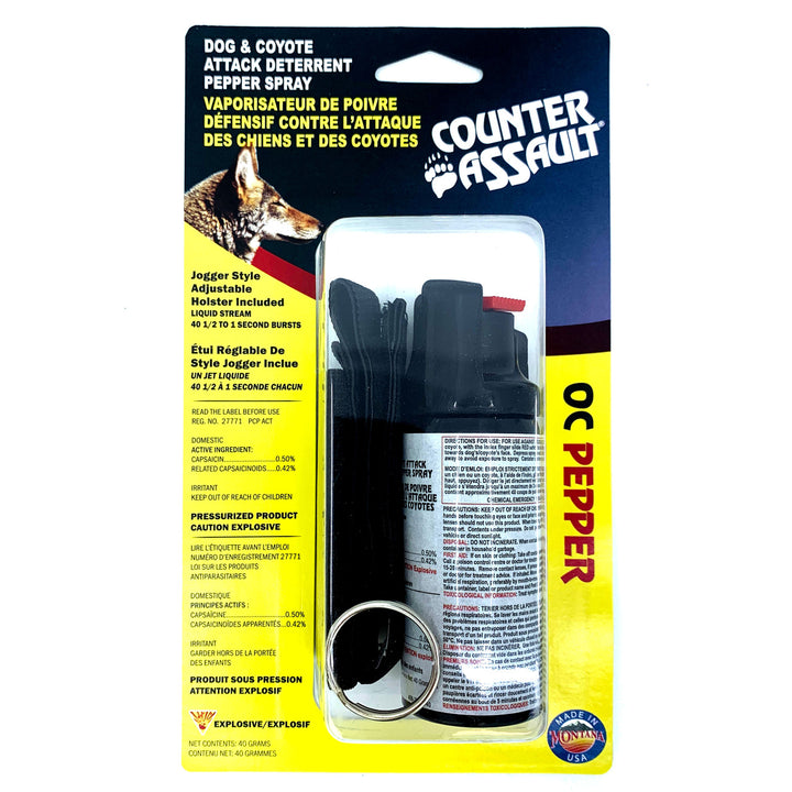 Dog & Coyote Deterrent Pepper Spray w/ Holster