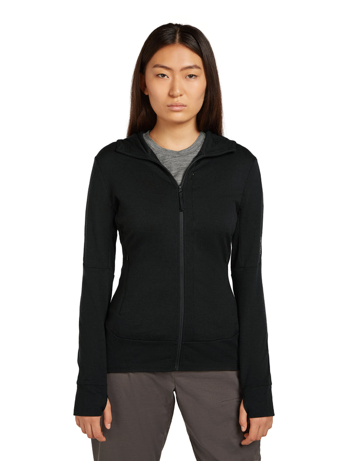 Merino 260 Quantum Zip Neck Hoodie - Long Sleeve - Women's