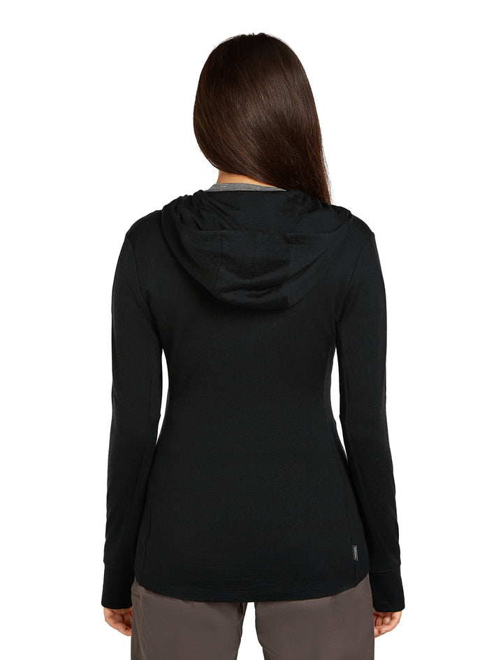 Merino 260 Quantum Zip Neck Hoodie - Long Sleeve - Women's