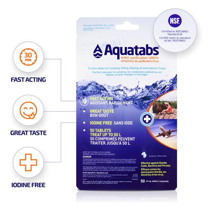 Water Purification Tablets - Package of 50x49mg