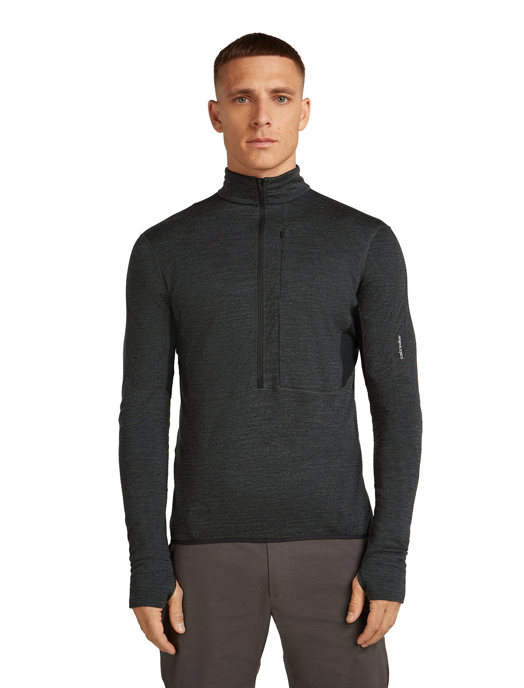 Merino Blend 200 Realfleece Descender Zip Neck - Long Sleeve - Men's