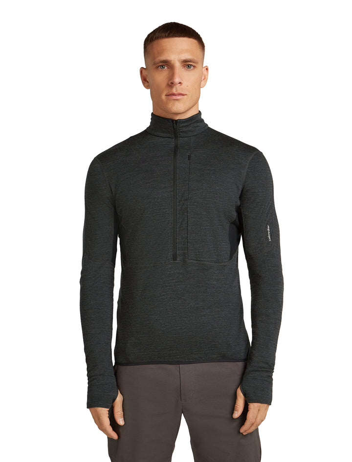 Merino Blend 200 Realfleece Descender Zip Neck - Long Sleeve - Men's