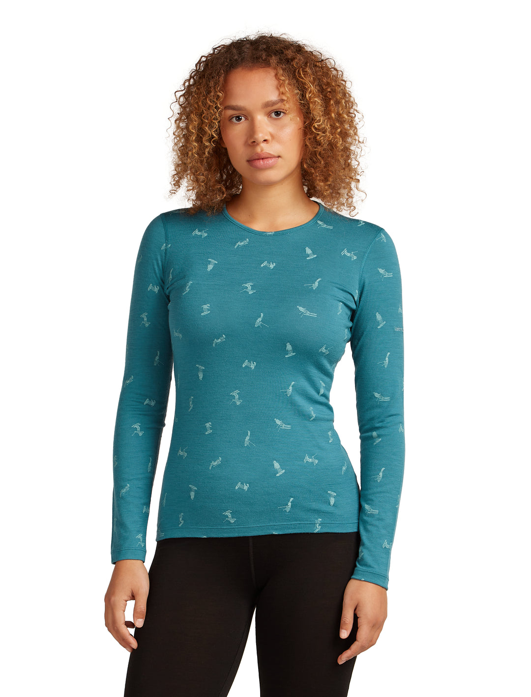 Merino 200 Oasis Crewe Thermal Top Snow Day Shirt - Long Sleeve - Women's
