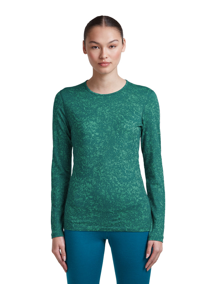 200 Oasis Thermal Crewe - Moss Bloom AOP - Long Sleeve - Women's
