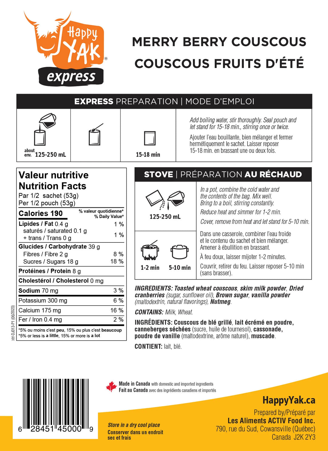 Merry Berry Couscous (Vegetarian)